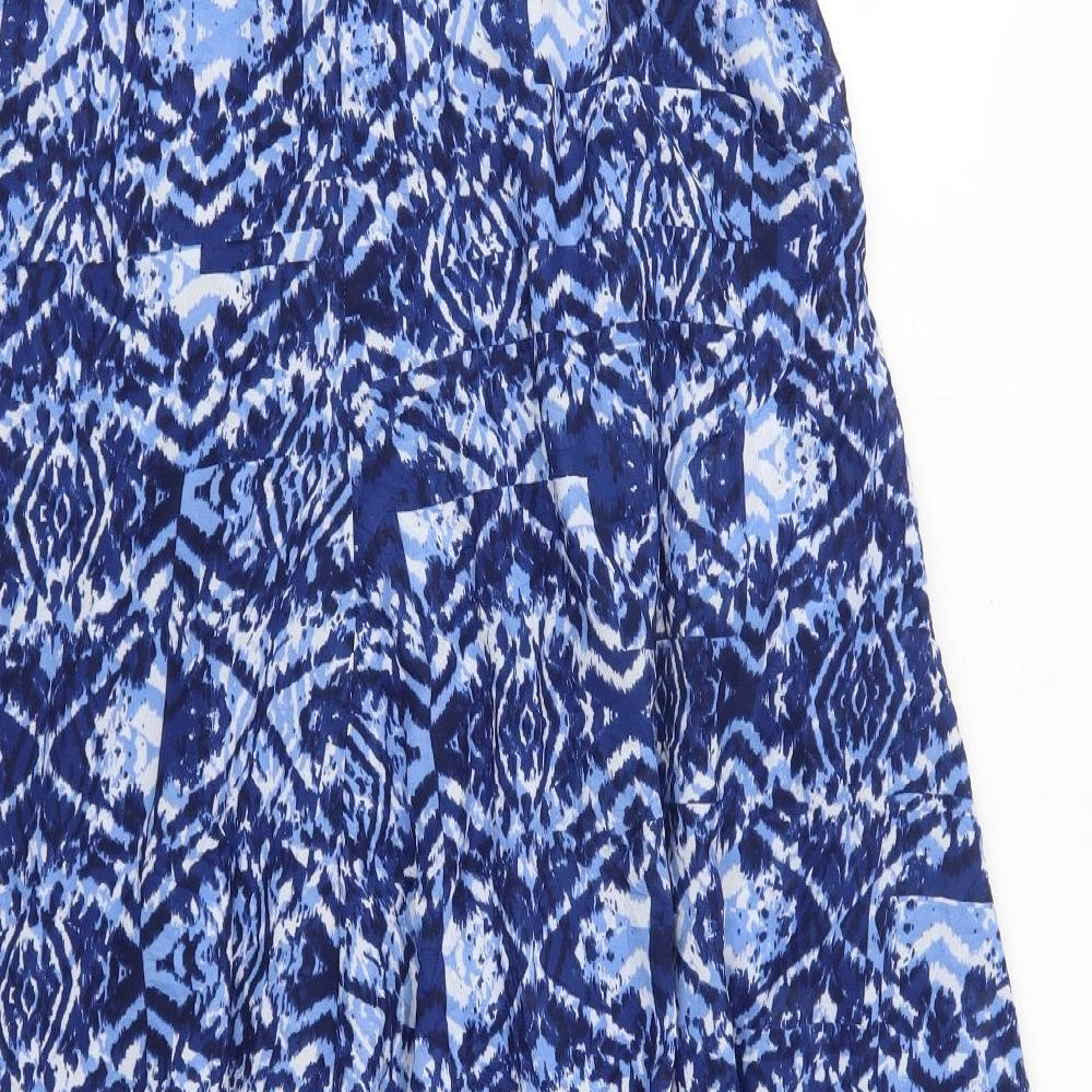 South Womens Blue  Polyester A-Line Skirt Size 14