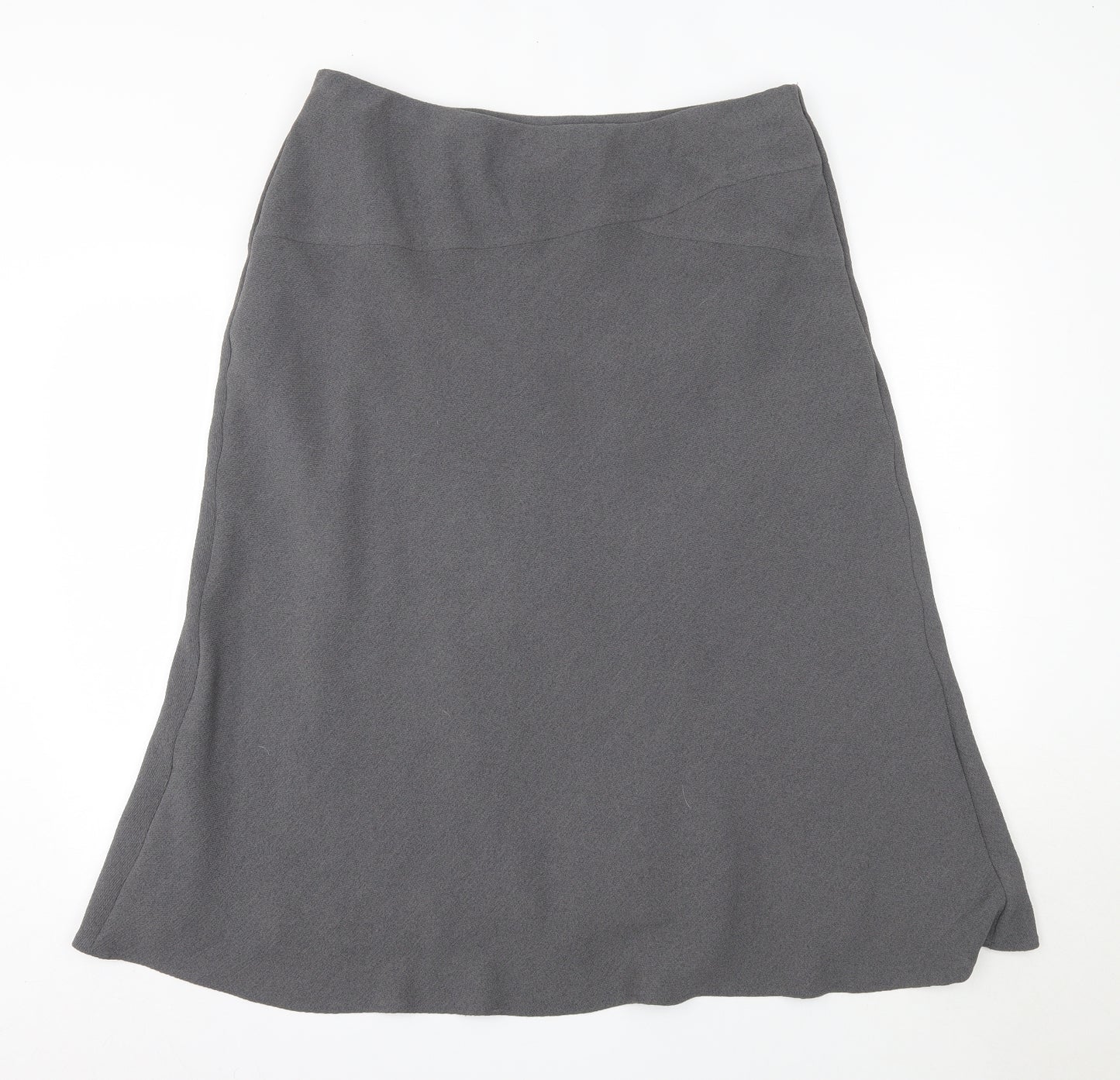 Ann Harvey Womens Grey  Polyester A-Line Skirt Size 18