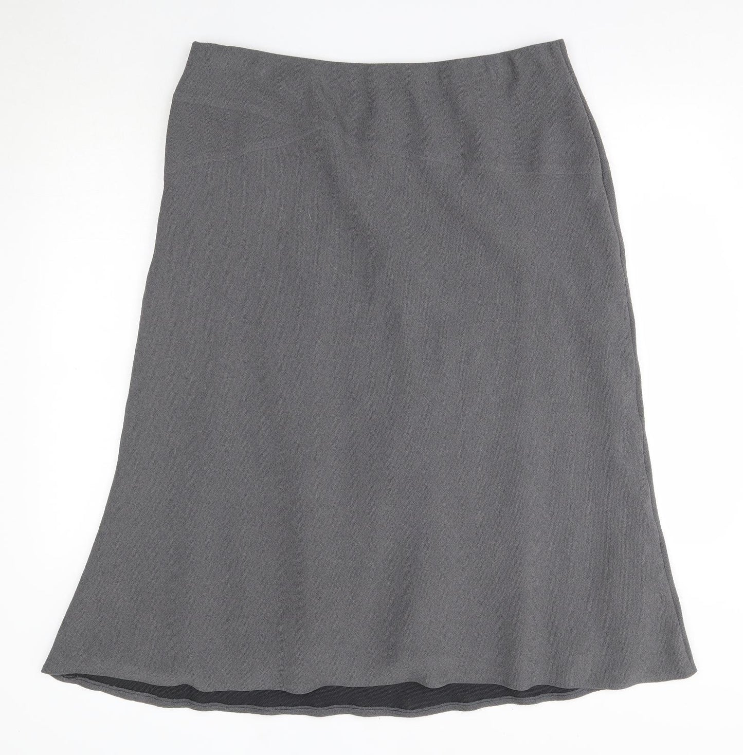 Ann Harvey Womens Grey  Polyester A-Line Skirt Size 18