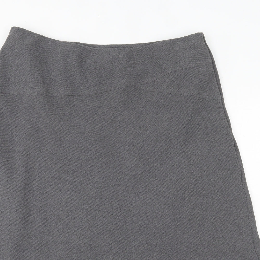 Ann Harvey Womens Grey  Polyester A-Line Skirt Size 18