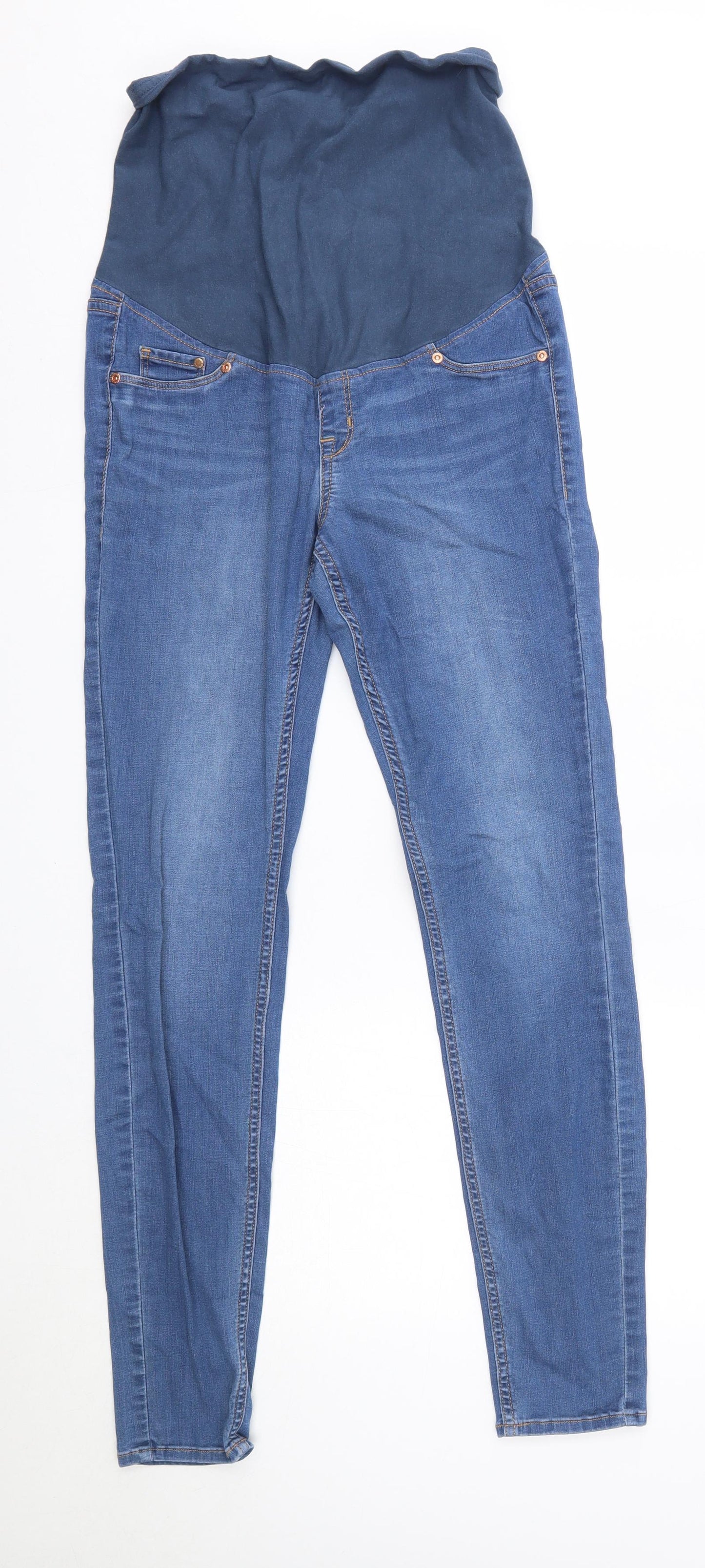 H&M Womens Blue  Cotton Jegging Jeans Size 12 L30 in Regular