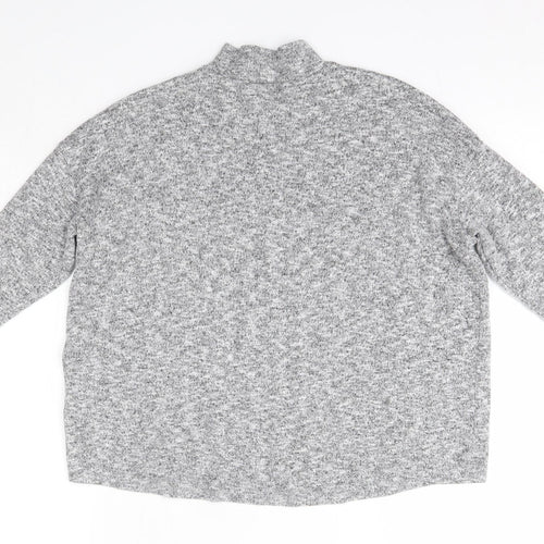 H&M Womens Grey High Neck  Polyester Pullover Jumper Size XS