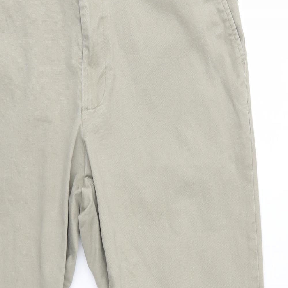 M&S Mens Beige  Cotton Trousers  Size 36 in L29 in Regular