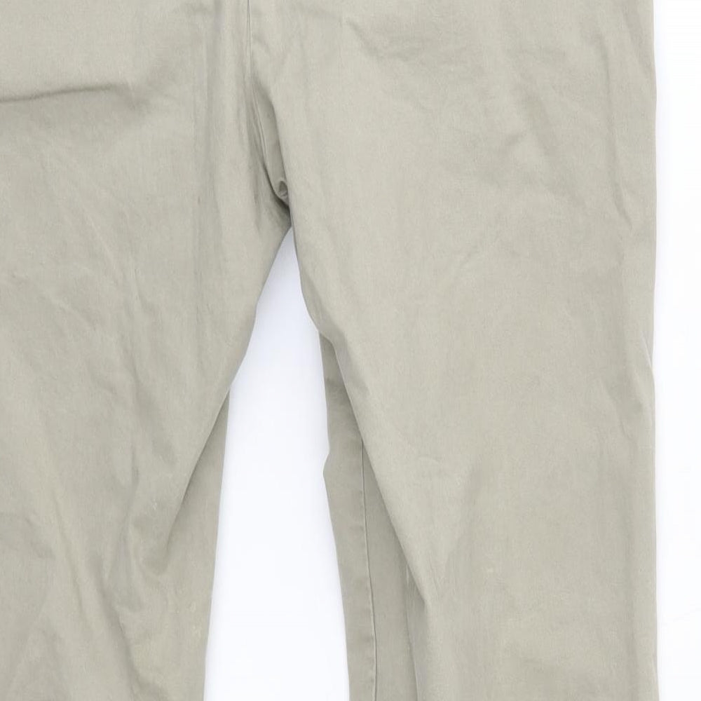 M&S Mens Beige  Cotton Trousers  Size 36 in L29 in Regular
