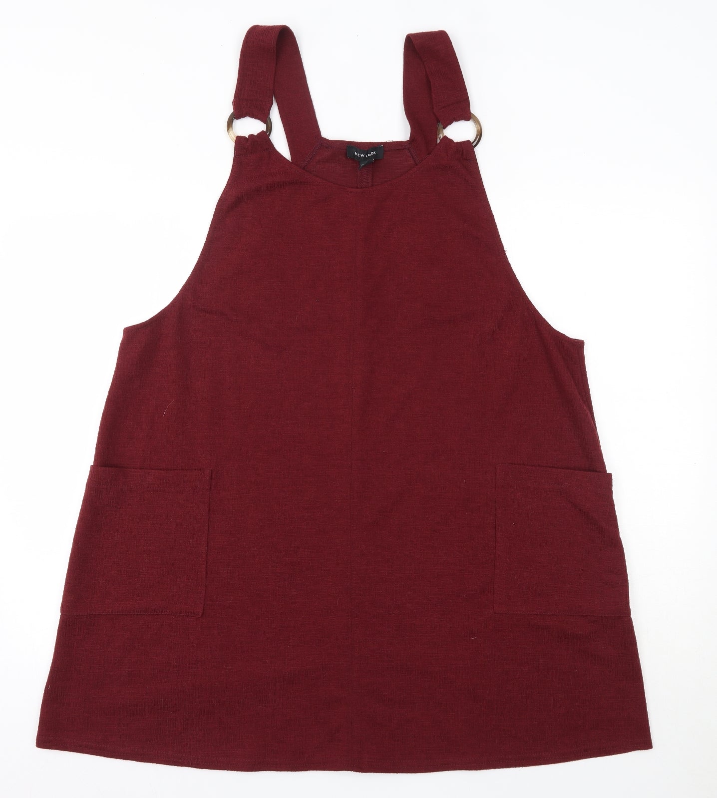 New Look Womens Purple  Polyester Pinafore/Dungaree Dress  Size 18  Square Neck