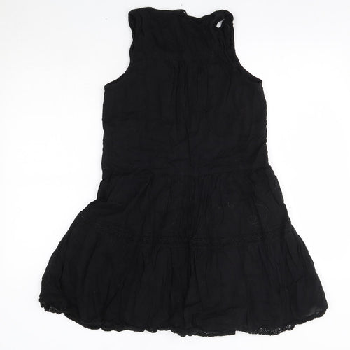 NEXT Womens Black  100% Cotton A-Line  Size 12  V-Neck