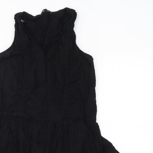 NEXT Womens Black  100% Cotton A-Line  Size 12  V-Neck