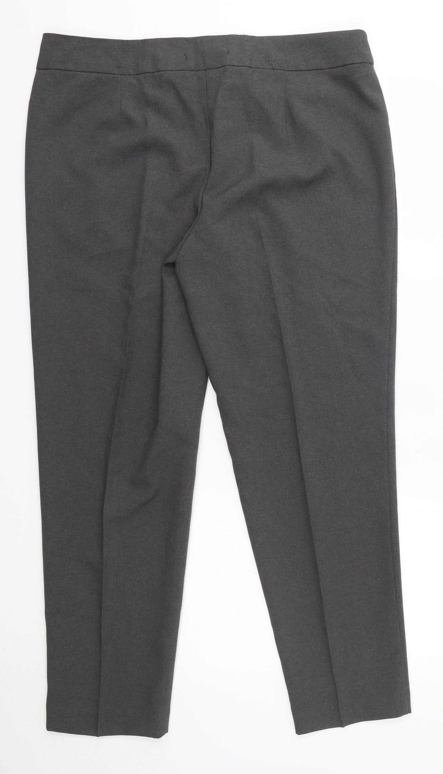 George Womens Grey  Polyester Dress Pants Trousers Size 16 L28 in Regular