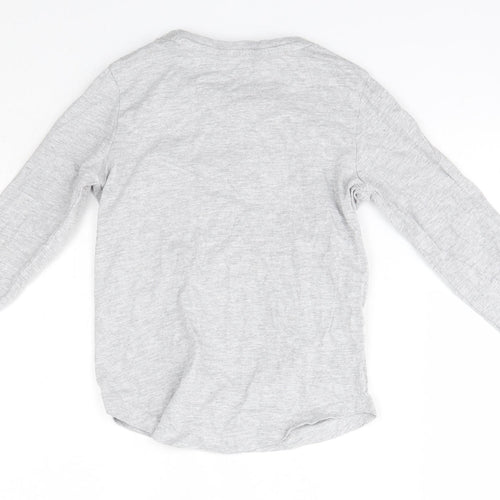 George Boys Grey  Cotton Basic Casual Size 4-5 Years Round Neck