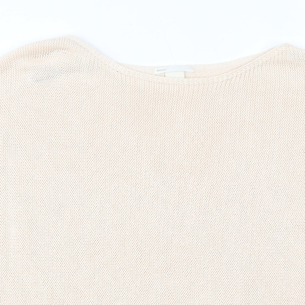 H&M Womens Pink Round Neck  Acrylic Pullover Jumper Size S