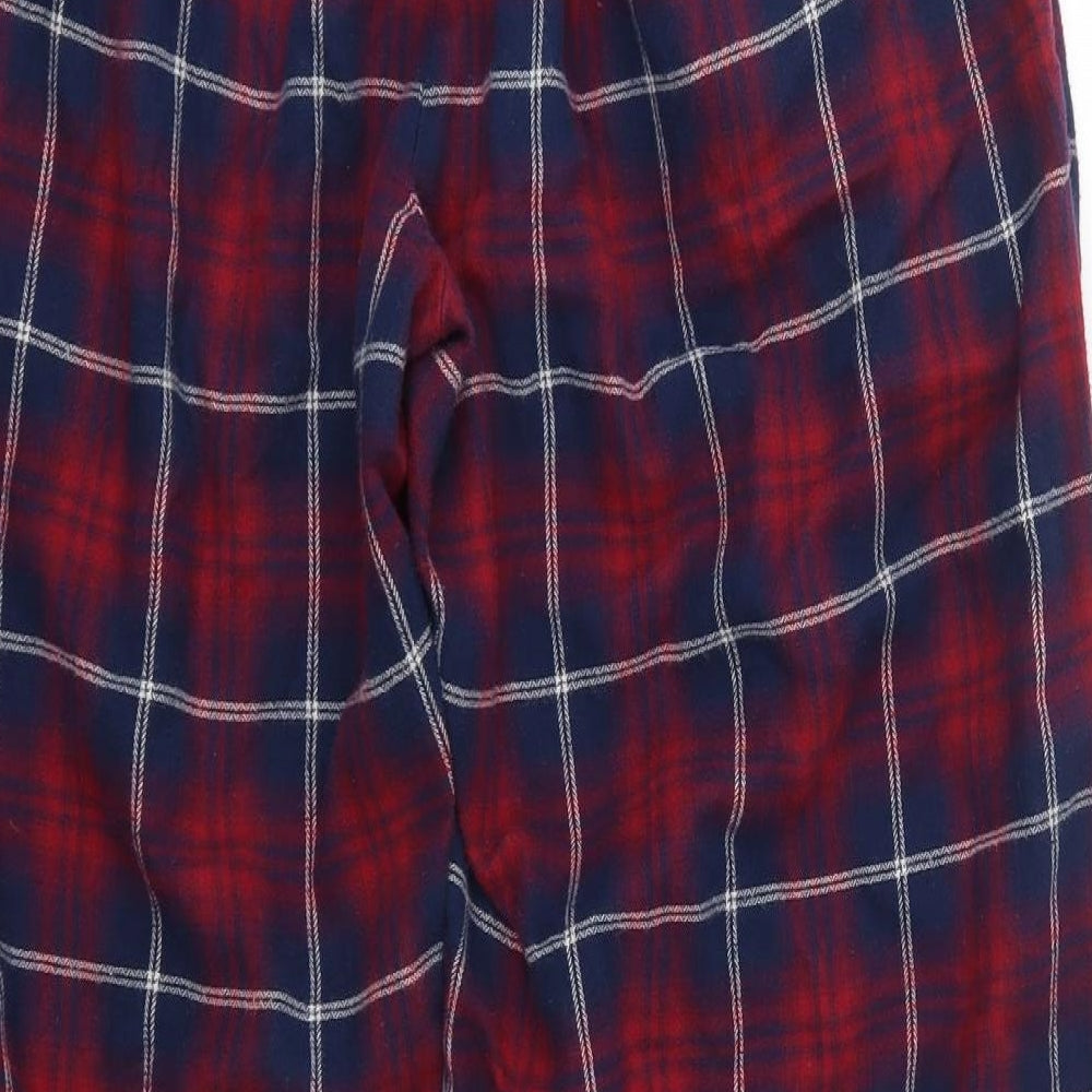 M&S Mens Red Check 100% Cotton  Pyjama Pants Size XL