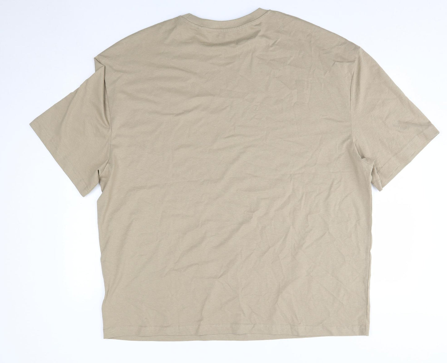 NEXT Mens Brown  Cotton  T-Shirt Size XL Round Neck  - Oversized