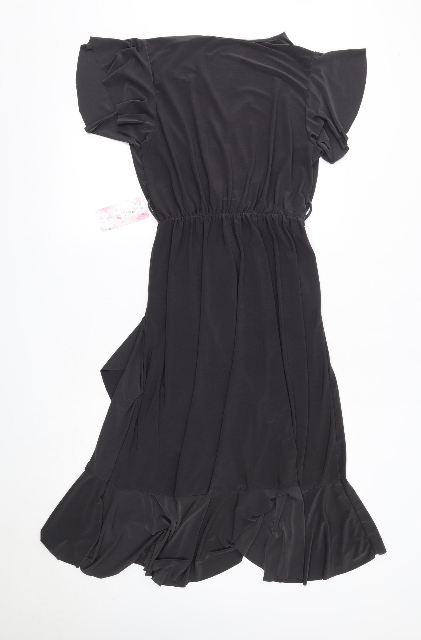 Italy Style Womens Grey  Polyester A-Line  Size L  V-Neck