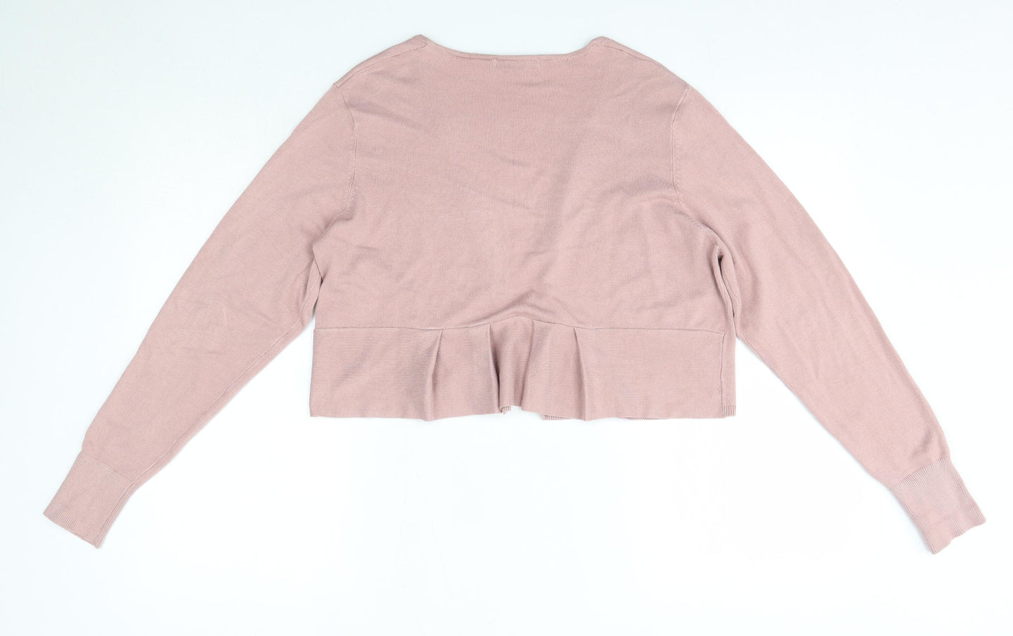 Bonmarché Womens Pink V-Neck  Viscose Cardigan Jumper Size M
