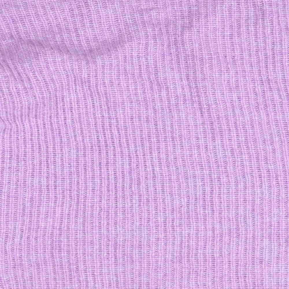 M&S Womens Purple V-Neck  Acrylic Pullover Jumper Size L