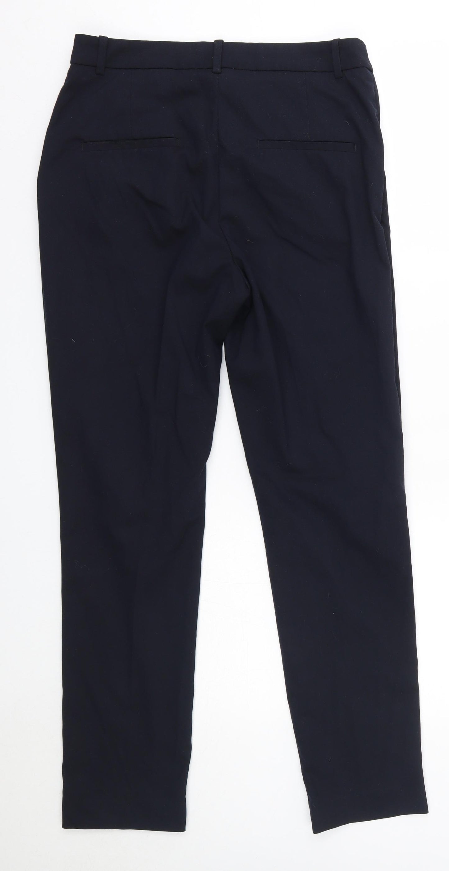 H&M Womens Blue  Polyester Dress Pants Trousers Size 10 L29 in Regular