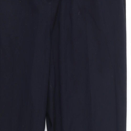H&M Womens Blue  Polyester Dress Pants Trousers Size 10 L29 in Regular