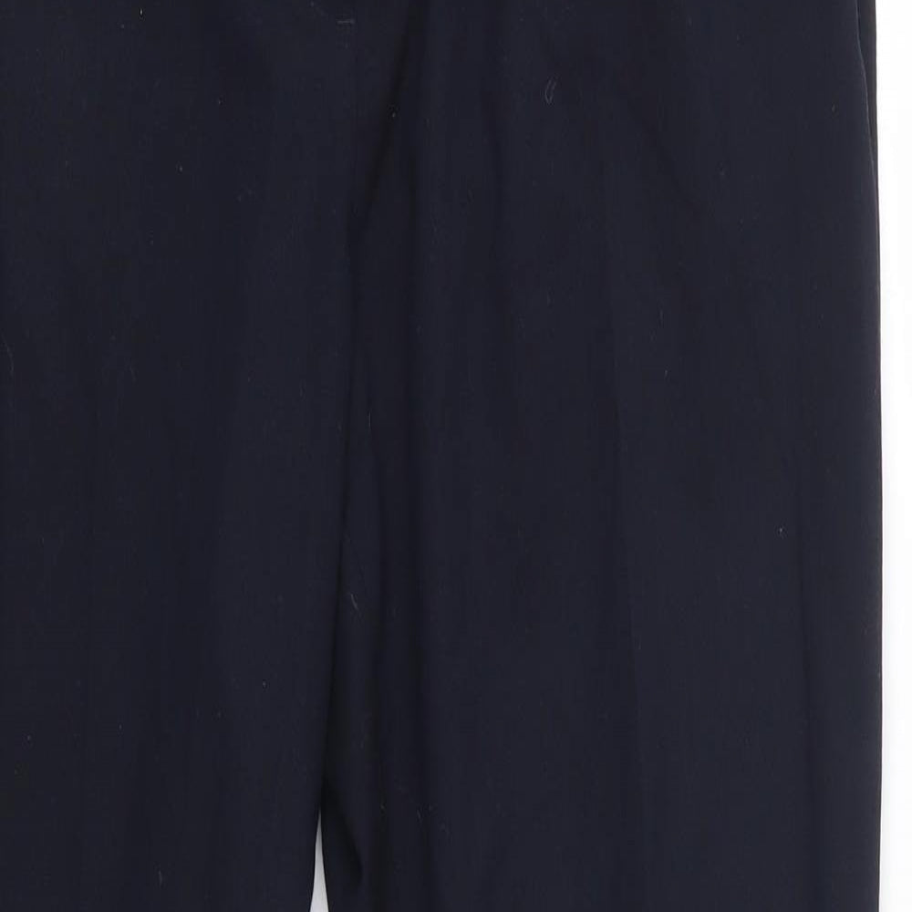 H&M Womens Blue  Polyester Dress Pants Trousers Size 10 L29 in Regular