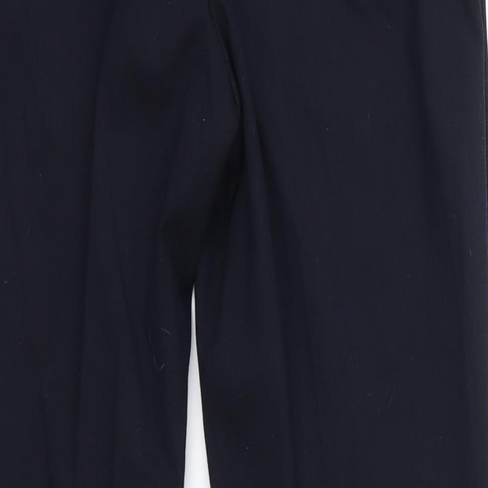 H&M Womens Blue  Polyester Dress Pants Trousers Size 10 L29 in Regular