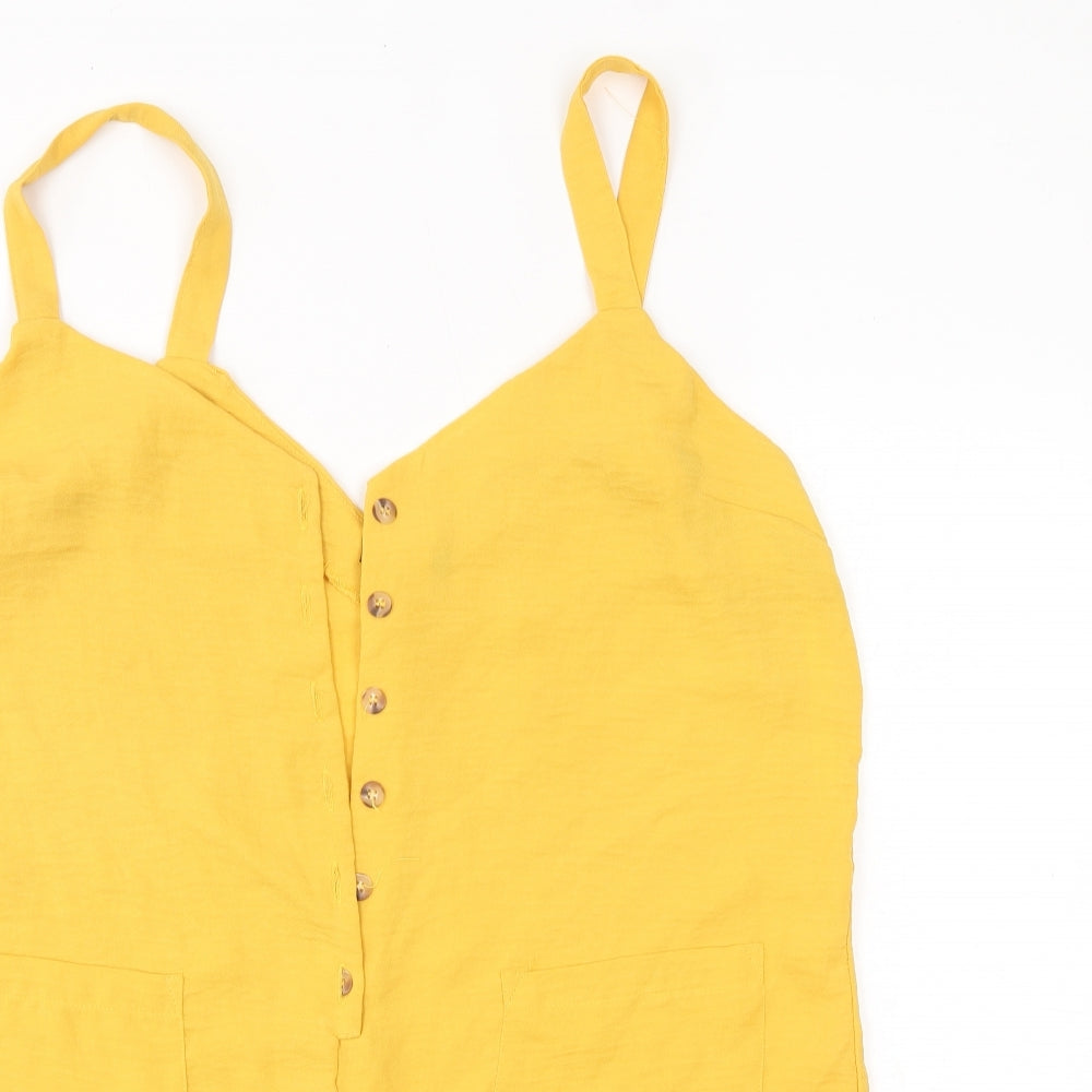 Primark Womens Yellow  Polyester Playsuit One-Piece Size 20