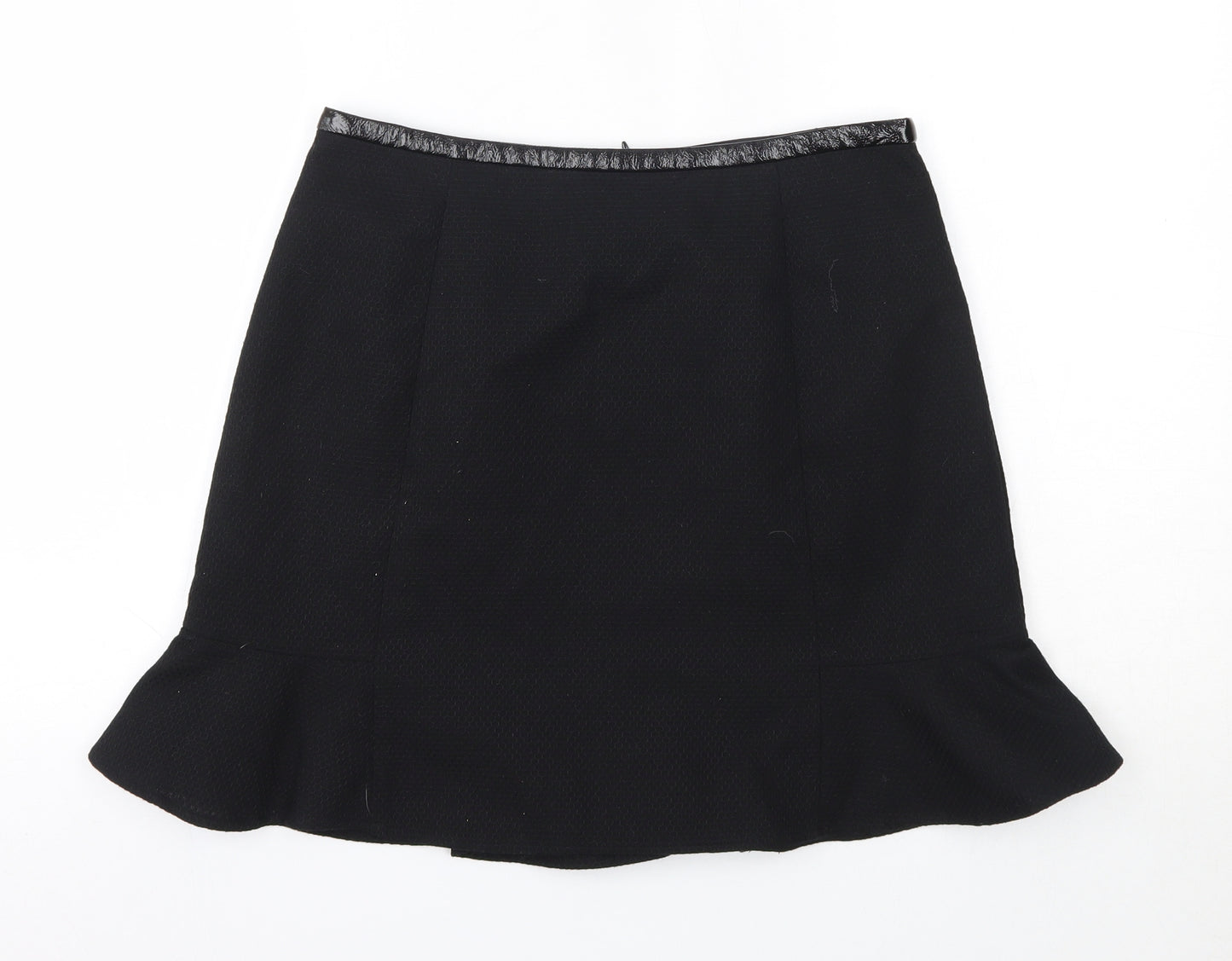 Oasis Womens Black  Polyester A-Line Skirt Size 12