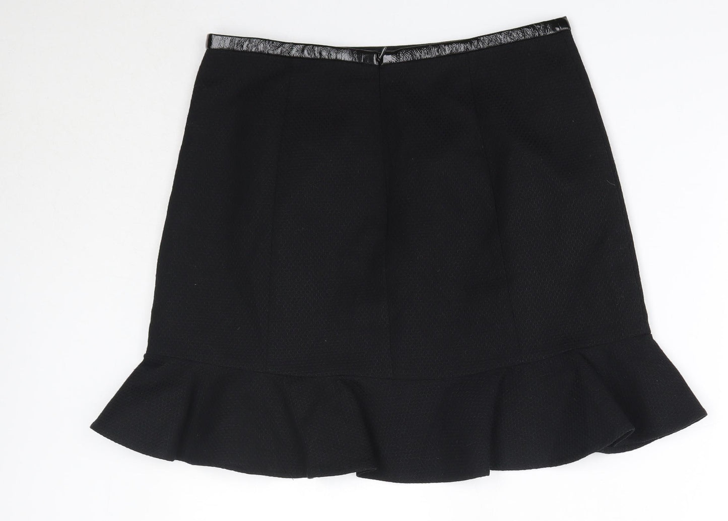 Oasis Womens Black  Polyester A-Line Skirt Size 12