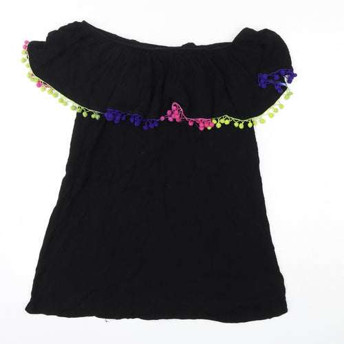 Matalan Womens Black  Viscose A-Line  Size 12  Off the Shoulder
