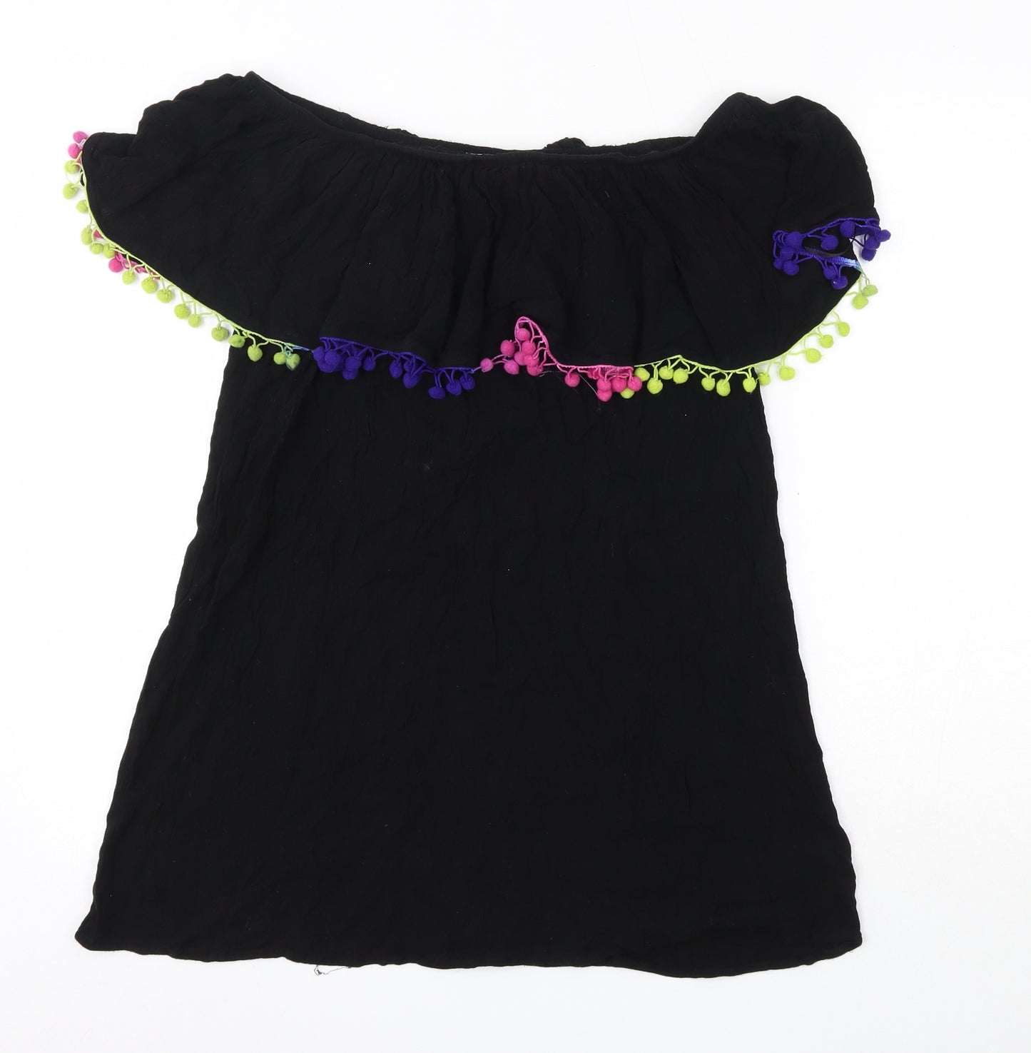 Matalan Womens Black  Viscose A-Line  Size 12  Off the Shoulder