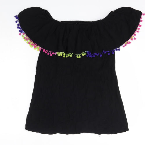 Matalan Womens Black  Viscose A-Line  Size 12  Off the Shoulder