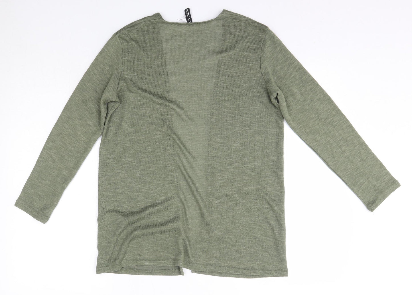 H&M Womens Green V-Neck  Polyester Cardigan Jumper Size S