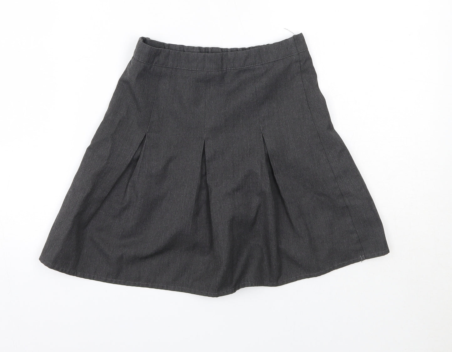 George Girls Grey  Polyester A-Line Skirt Size 6-7 Years  Regular  - School
