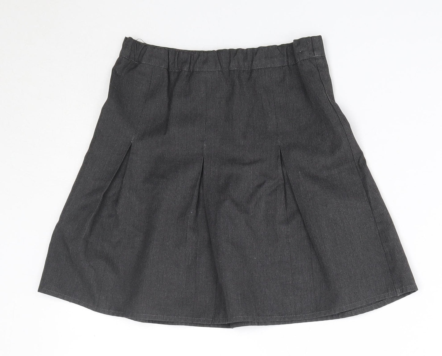 George Girls Grey  Polyester A-Line Skirt Size 6-7 Years  Regular  - School