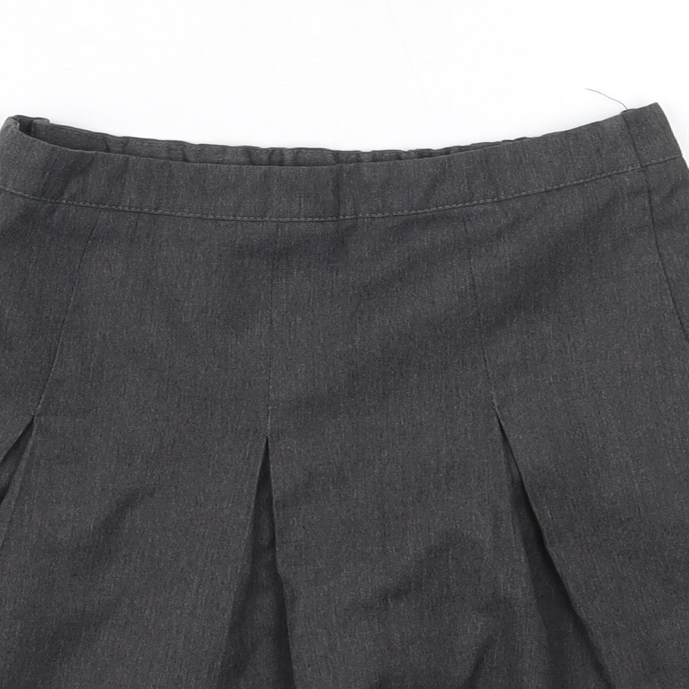 George Girls Grey  Polyester A-Line Skirt Size 6-7 Years  Regular  - School
