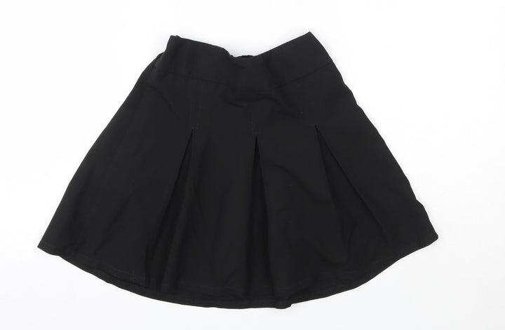 TU Girls Black  Polyester A-Line Skirt Size 7 Years  Regular  - School