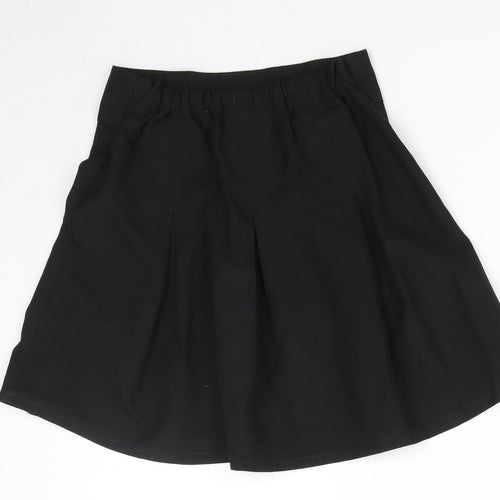 TU Girls Black  Polyester A-Line Skirt Size 7 Years  Regular  - School