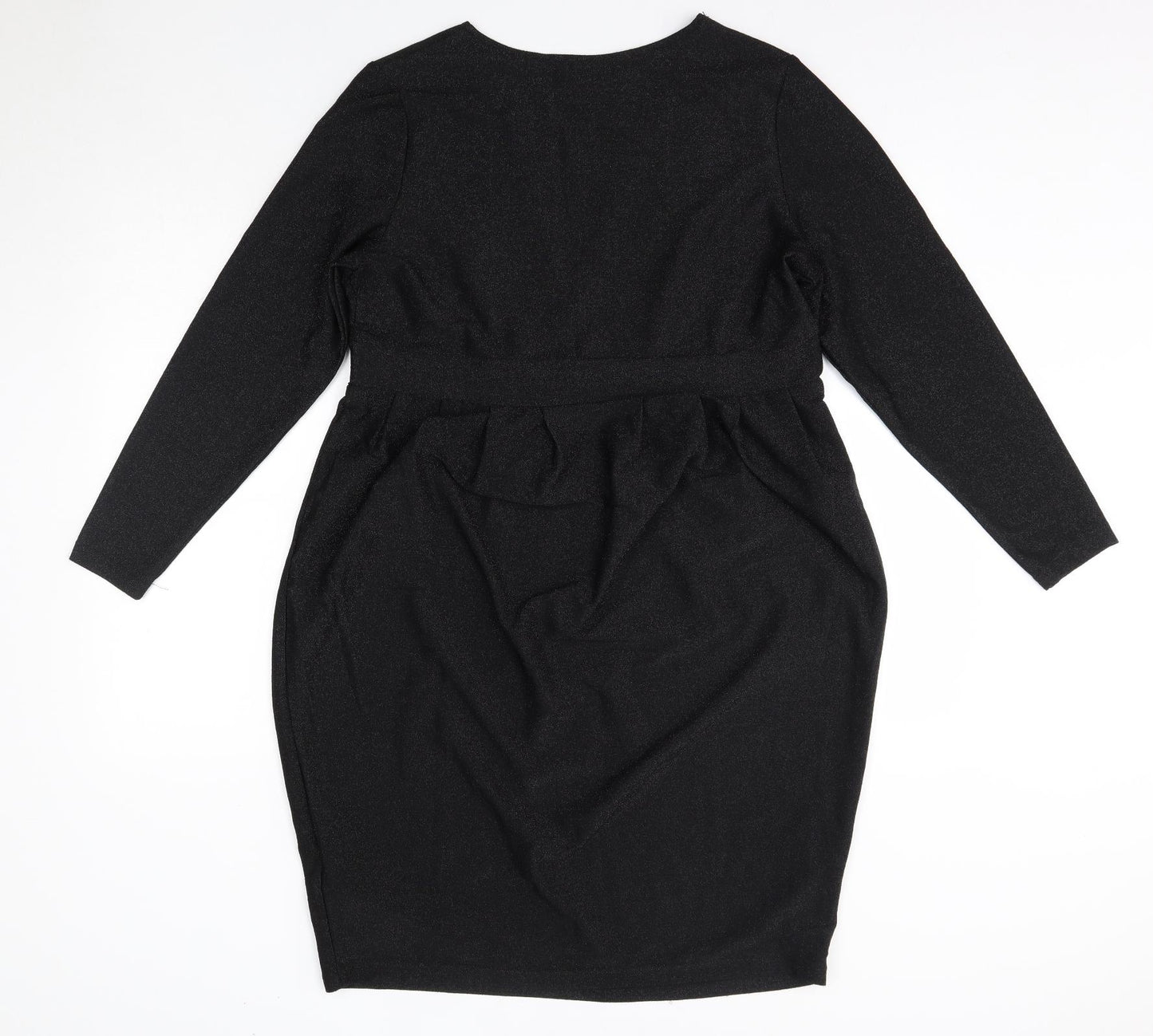 Simply Be Womens Black  Nylon A-Line  Size 18  V-Neck