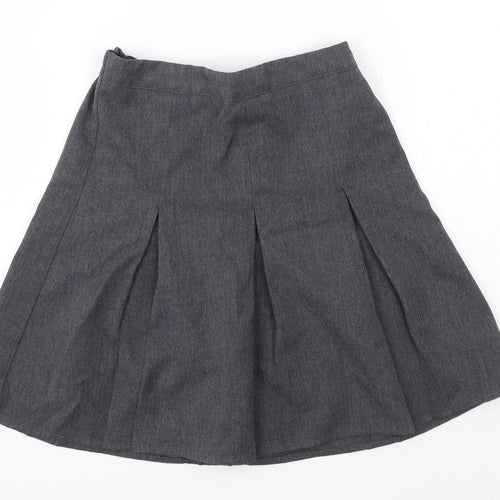 George Girls Grey  Polyester A-Line Skirt Size 6-7 Years  Regular  - School