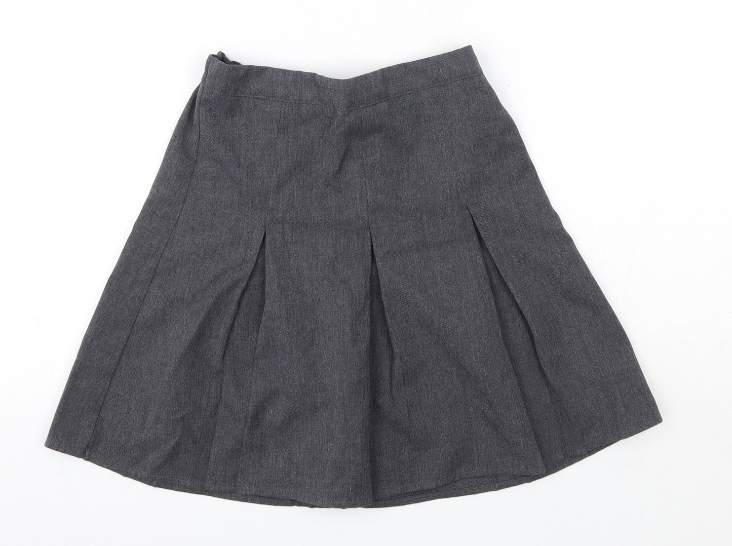 George Girls Grey  Polyester A-Line Skirt Size 6-7 Years  Regular  - School