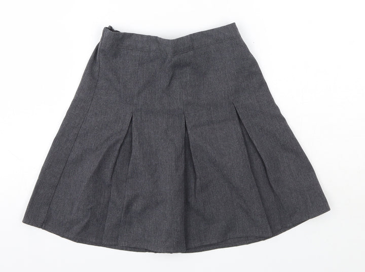 George Girls Grey  Polyester A-Line Skirt Size 6-7 Years  Regular  - School