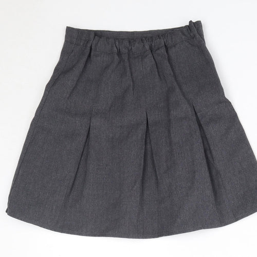 George Girls Grey  Polyester A-Line Skirt Size 6-7 Years  Regular  - School