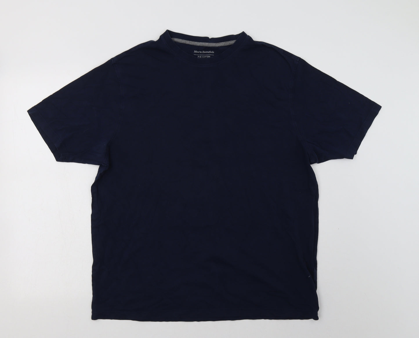 M&S Mens Blue  Cotton  T-Shirt Size L Crew Neck