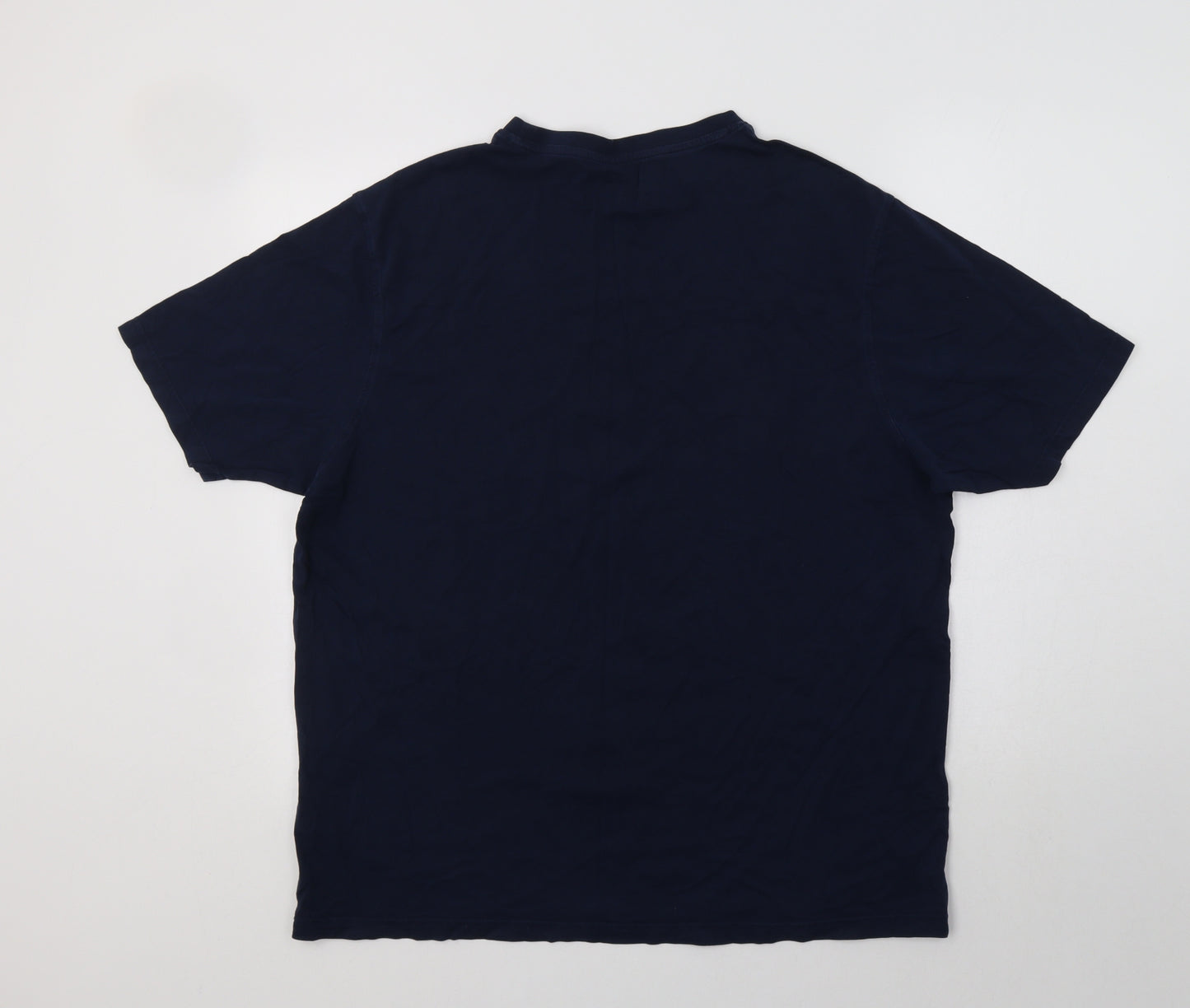 M&S Mens Blue  Cotton  T-Shirt Size L Crew Neck