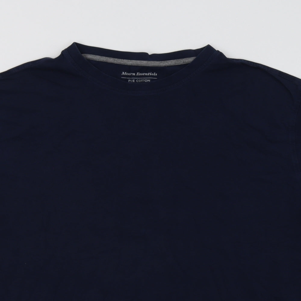M&S Mens Blue  Cotton  T-Shirt Size L Crew Neck
