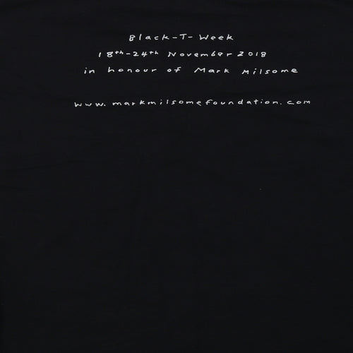 Fruit of the Loom Mens Black  Cotton  T-Shirt Size L Crew Neck