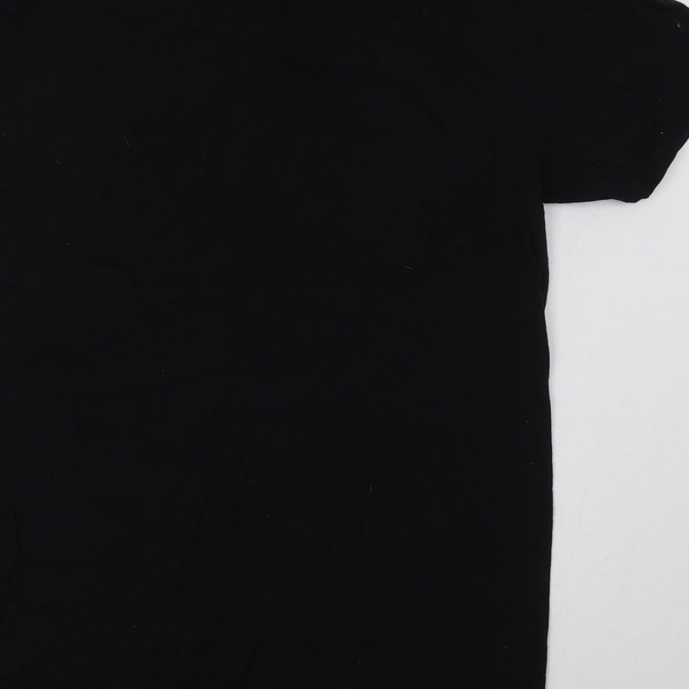 Gildan Womens Black  Cotton Basic T-Shirt Size S Crew Neck - Tasmanian Devil