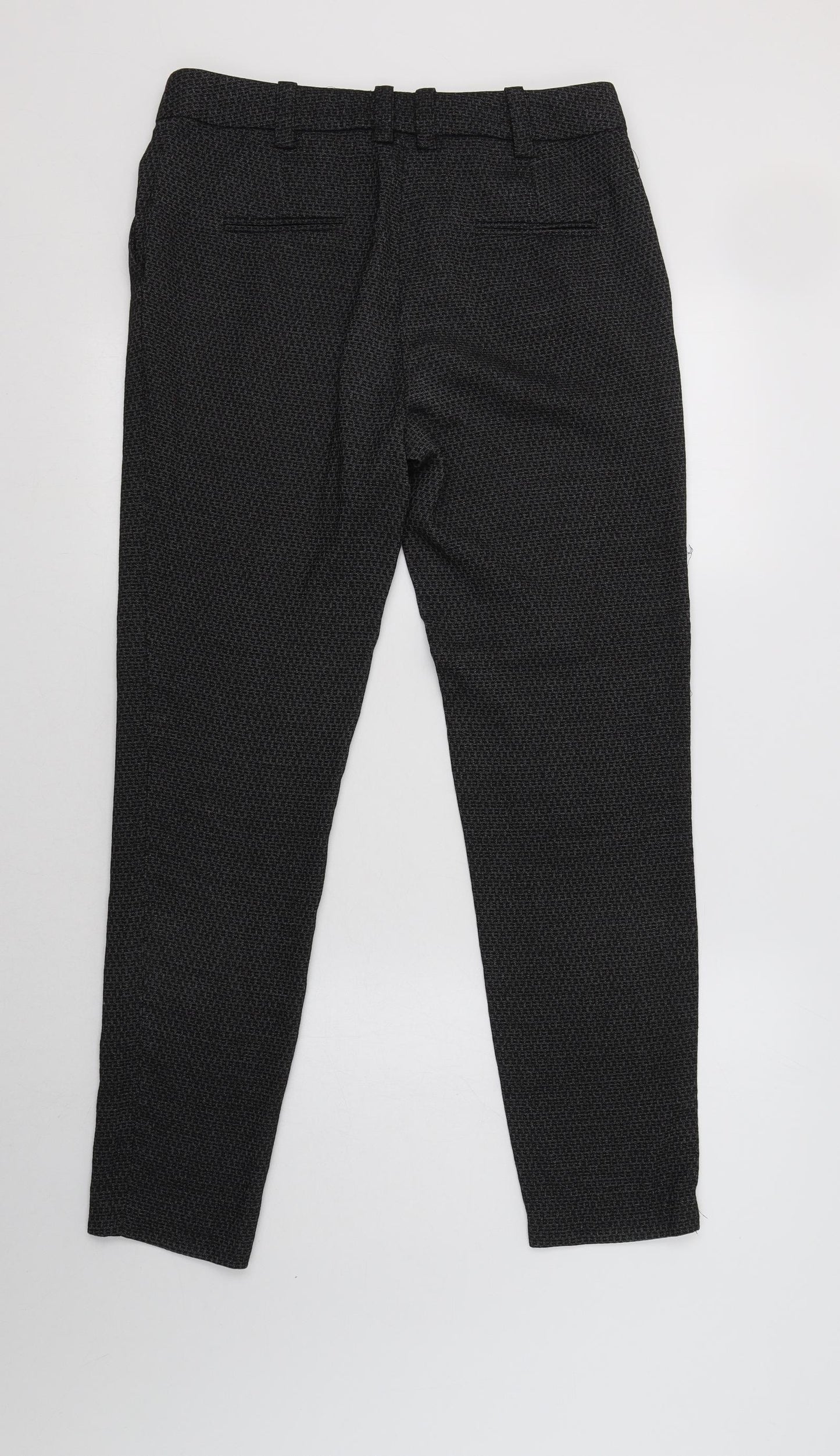 NEXT Womens Grey  Polyester Dress Pants Trousers Size 10 L29 in Regular Hook & Loop