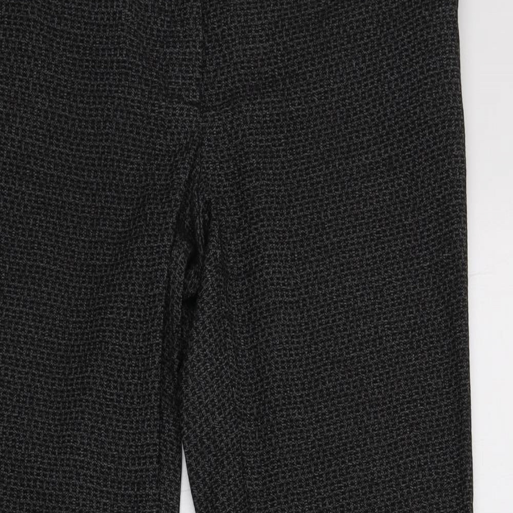 NEXT Womens Grey  Polyester Dress Pants Trousers Size 10 L29 in Regular Hook & Loop