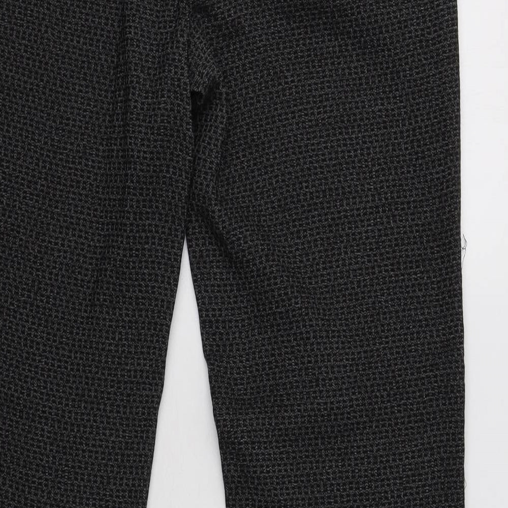 NEXT Womens Grey  Polyester Dress Pants Trousers Size 10 L29 in Regular Hook & Loop
