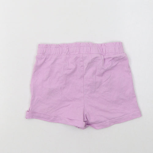 Nutmeg Girls Purple  Cotton Sweat Shorts Size 4-5 Years  Regular Drawstring
