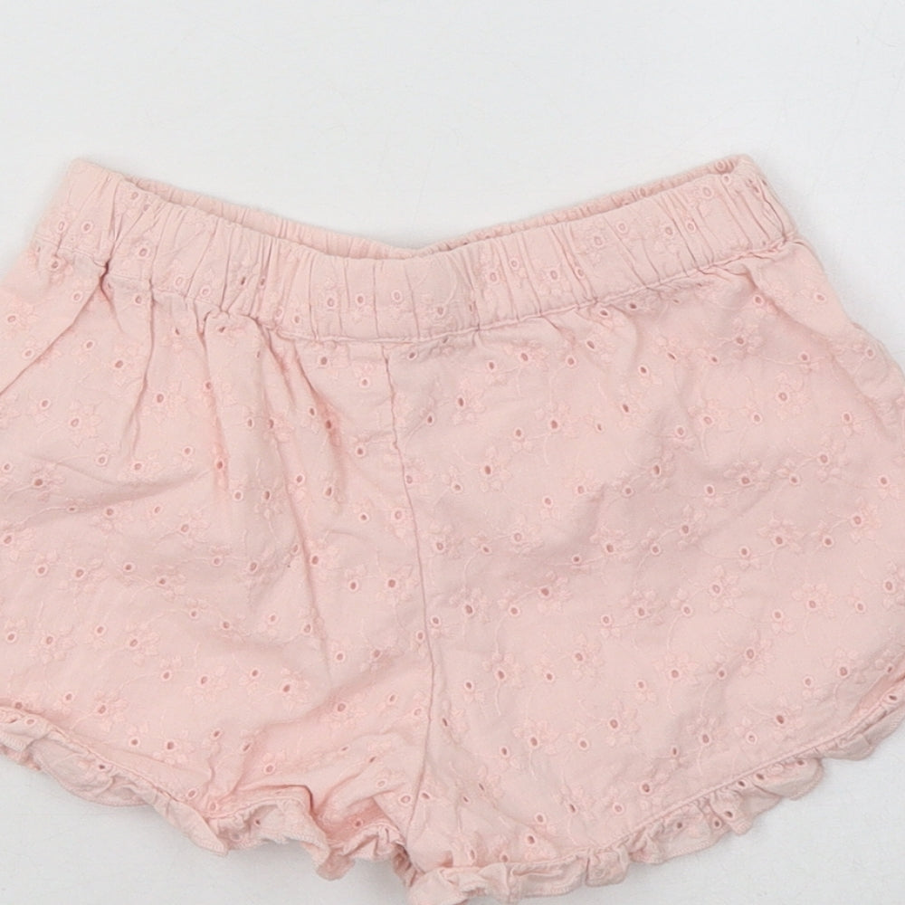 George Girls Pink  Cotton Bermuda Shorts Size 4-5 Years  Regular